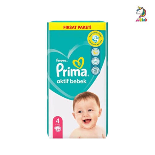 پوشک-پریما-سایز-4-بسته-54-عددی پوشک پریما ترک اونتاژ سایز 4 بسته 54 عددی - Image 1