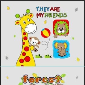 تاب ریلکسی مخمل زرافه رویال کودک