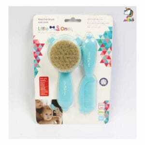 برس و شانه الیاف طبیعی لیتل وانز آبی little ones