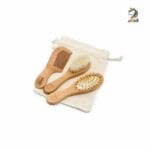 شانه و برس چوبی سه تیکه Chicco lovely baby - Image 2