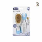 شانه و برس چیکو الیاف طبیعی آبی Chicco