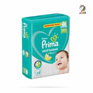 پوشک پریما ترک اونتاژ سایز 4 پلاس بسته 50 عددی