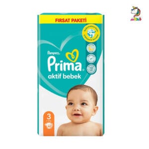 پوشک پریما ترک اونتاژ سایز 3 بسته 62 عددی