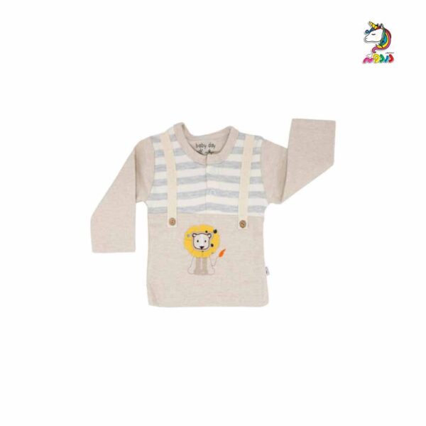 آستین بلند نوزاد طرح شیر برند بیبی دی baby day - Image 1