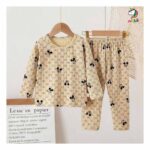 ست بلوز و شلوار بچه گانه وارداتی جنس نخی کبریتی - Image 7