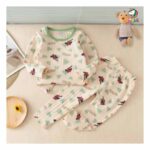 ست بلوز و شلوار بچه گانه وارداتی جنس نخی کبریتی - Image 9