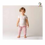 شلوار نوزاد طرح خرگوش راه راه برند برگ سبز - Image 3