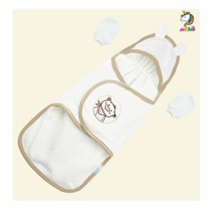قنداق چسبی رزبرن تک چاپ TEDDY BEAR Rose Born
