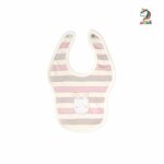 پیش بند نوزاد طرح خرگوش راه راه برند برگ سبز