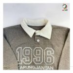 بلوز شلوار کودکانه خاکی یقه دار - Image 3