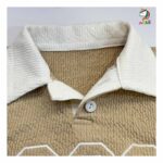 بلوز شلوار کودکانه نسکافه ای يقه دار - Image 8