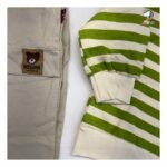 بلوز شلوار کودک طرح پاندا راه راه سبز - Image 3