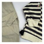 بلوز شلوار کودک طرح پاندا راه راه مشکی - Image 3