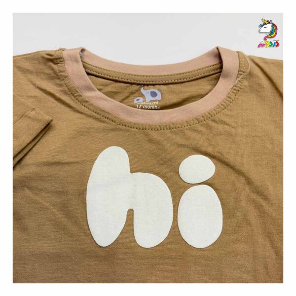 تیشرت بچگانه hi کرم - Image 3