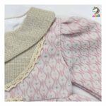 سارافون ژاکارد جلو دکمه صورتی بچه گانه - Image 2