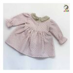 سارافون ژاکارد جلو دکمه صورتی بچه گانه - Image 6