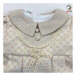 سارافون ژاکارد جلو دکمه کرم بچه گانه - Image 3