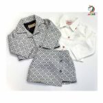ست 3 تکه کت دامن ژاکارد بچه‌گانه - Image 30