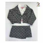 ست 3 تکه کت دامن ژاکارد بچه‌گانه - Image 3