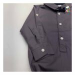 شومیز بادی پسرانه طوسی بنفش مجلسی پاپیون دار - Image 7