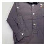 شومیز بادی پسرانه طوسی بنفش مجلسی پاپیون دار - Image 6