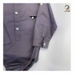 شومیز بادی پسرانه طوسی بنفش مجلسی پاپیون دار - Image 11