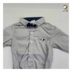 شومیز بادی طوسی پاپیون دار پسرانه مجلسی - Image 4