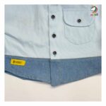 شومیز کودکانه کتان پشت گلدوزی آبی - Image 4