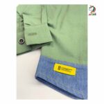 شومیز کودکانه کتان پشت گلدوزی سبز - Image 3