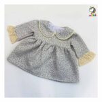 پیراهن ژاکارد طوسی بچگانه