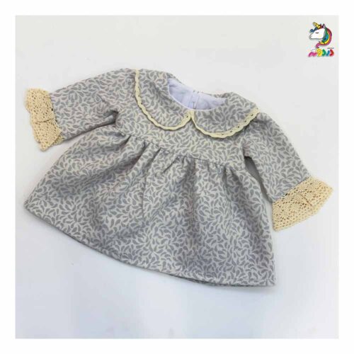 پیراهن-ژاکارد-طوسی1 پیراهن ژاکارد طوسی بچگانه - Image 1
