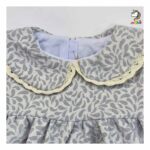 پیراهن ژاکارد طوسی بچگانه - Image 5