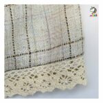 پيراهن يقه خرگوشی چهارخونه کرم بچه گانه - Image 6