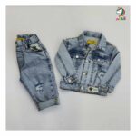 کت و شلوار جین آبی کمرنگ اسپرت بچگانه