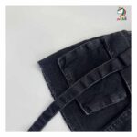 کراپ دامن بچه گانه جین مشکی - Image 5