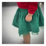 کراپ دامن کودکانه سبز قرمز - Image 4