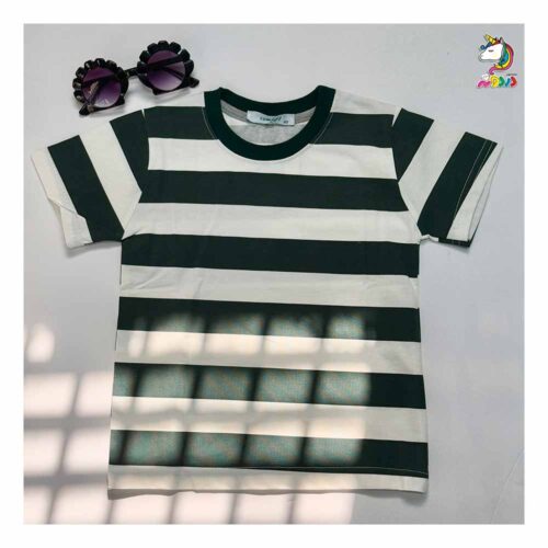 تیشرت-رینگر-سبز3 تیشرت رینگر سبز اسپرت بچگانه - Image 1