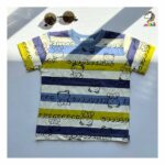 تیشرت یوگی راه راه سبز بچگانه