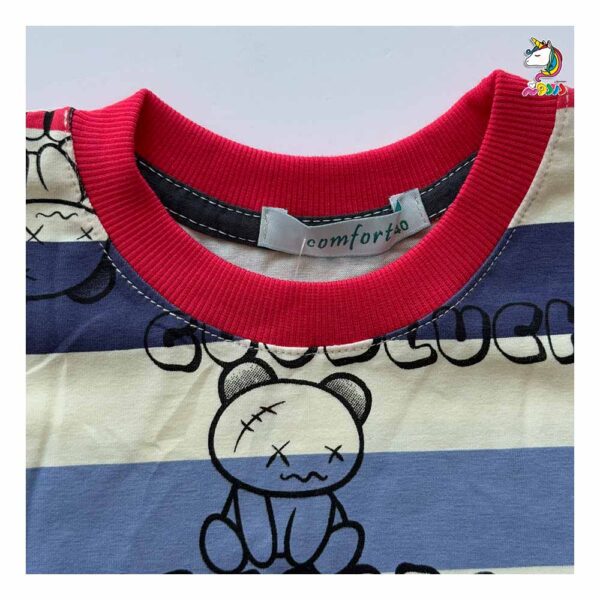 تیشرت یوگی راه راه قرمز بچگانه - Image 5