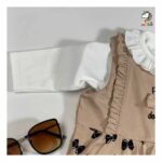 سرهمی پیش بندی پاپیون تل دار نوزادی دانالو - Image 5