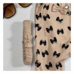 سرهمی پیش بندی پاپیون تل دار نوزادی دانالو - Image 2