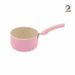 سرویس قابلمه تفلون گرانیتی 4 پارچه عروس سایز کوچک صورتی کودک - Image 4