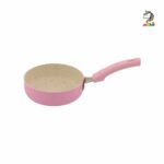 سرویس قابلمه تفلون گرانیتی 4 پارچه عروس سایز کوچک صورتی کودک - Image 5