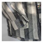 پیراهن نقلی راه راه کنفی طوسی بچگانه - Image 5