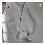 پیراهن کنفی دکمه مخفی سفید کودکانه - Image 3