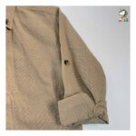 پیراهن کنفی دکمه مخفی نسکافه ای کودکانه - Image 4
