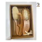 شانه و برس 3 تکه چوبی بیضی اونت avent