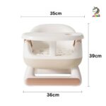 صندلی غذای پرتابل خارجی رزگلد با سینی جداشدنی - Image 6