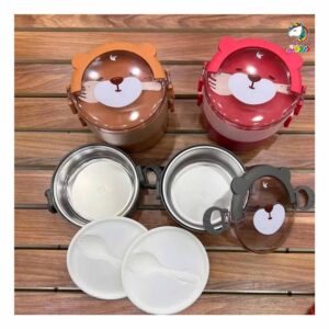 ظرف غذا (لانچ باکس) دو طبقه خرسی