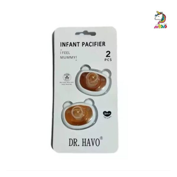 پستانک 2 عددی +3 ماه طرح HE OR SHE برند Dr havo - Image 6